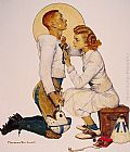 Norman Rockwell Canvas Paintings - Football Hero